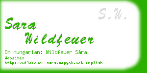 sara wildfeuer business card